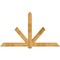 Ekena Millwork Kennewick Rough Sawn Timber Gable Bracket, Western Red Cedar, 96"W x 56"H x 4"D x 6"F, 14/12 Pitch GBW096X56X0406KEN00RWR - alternate 1